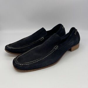 Vero Cuoio Mens Black Suede‎ Loafers Size 12